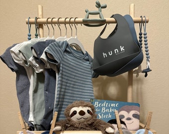 Baby Crate Closet, Baby Gift Basket, Baby Hamper Gift, Baby Shower Gift, Baby Hamper, Baby Clothes Rack Gift