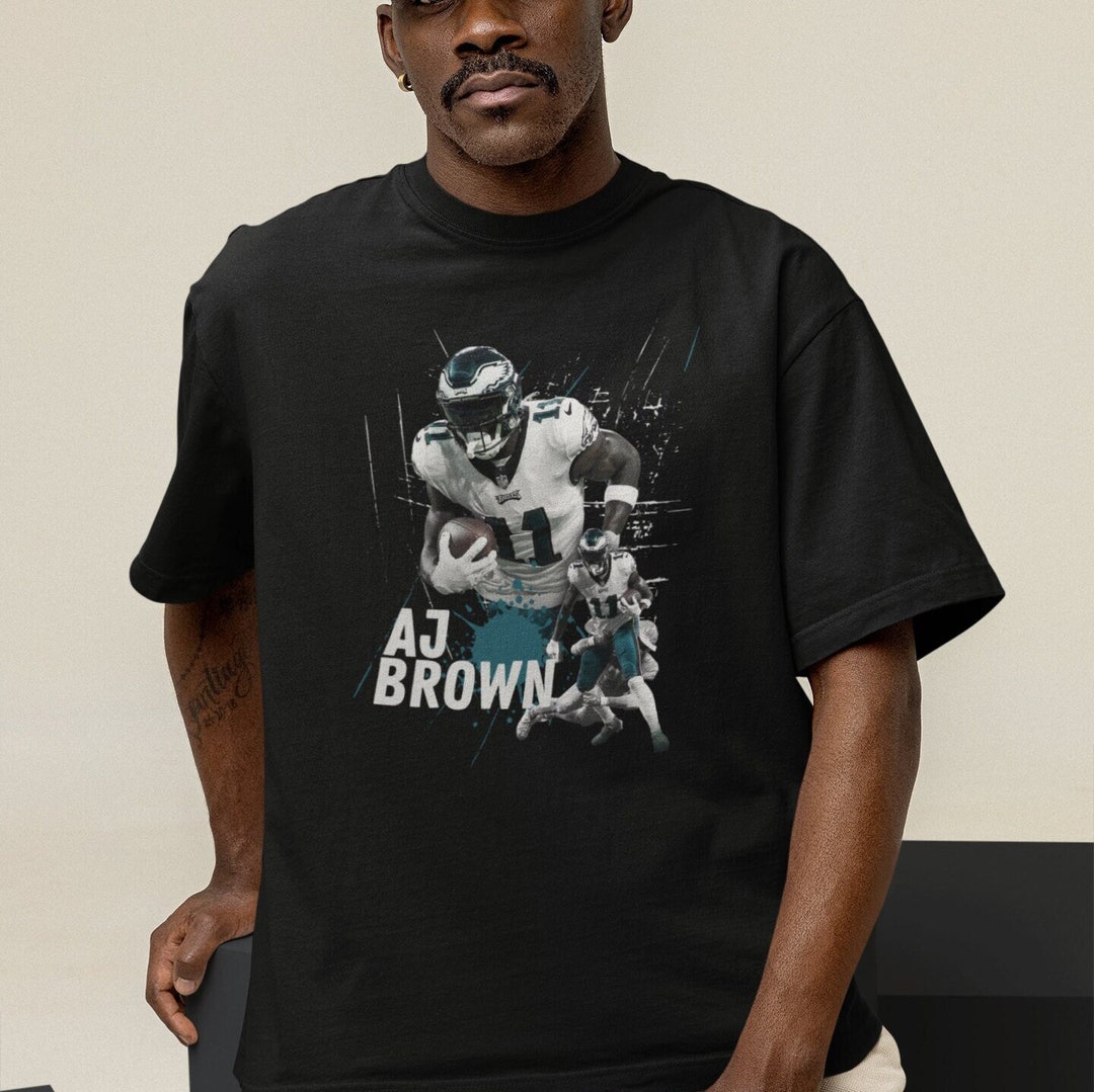 AJ Brown Vintage 90s Football Bootleg Style Tshirt AJ Brown Etsy