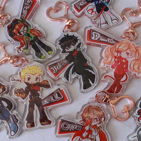 Persona 5 Royal Chibi Keychain Collection | Phantom Thieves | Keychain Accessory | Bag Accessory | Video Game Fan Gift | Persona Fan Gift