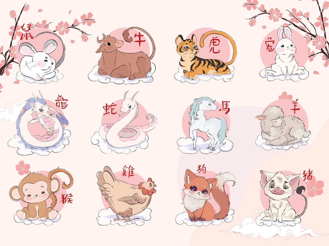 chinese-zodiac-animal-stickers-cute-weatherproof-stickers-cute-decals