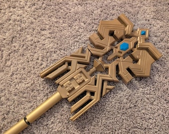 Final Fantasy XIV Graha Tia Staff | Crystal Exarch 3D Print/Handmade Cosplay Prop for Cosplay and Conventions | Video Game Costume Accessory
