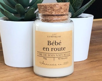 Bougie - Bébé en route - Cadeau annonce grossesse original