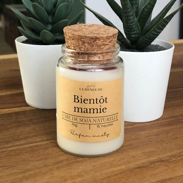 Bougie - Bientôt mamie - Cadeau annonce grossesse original