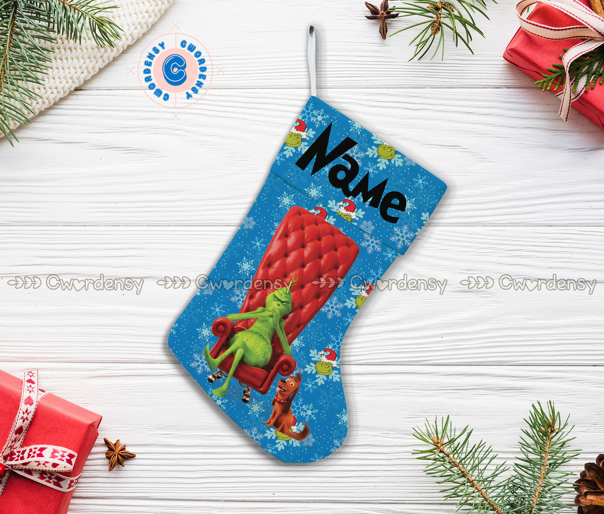 12 Décorations De Noël Grinch – Pendentifs En Acrylique 14x9 Cm, Pour Sapin, Fenêtre, Cadeau Festif