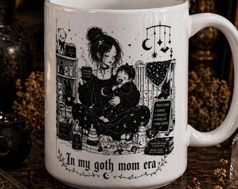 Mug Gothique de l'Ère Maman | Cadeau Original pour Maman | Mug à l'Esthétique Sorcière, Rituel, Cadeau Fête des Mères