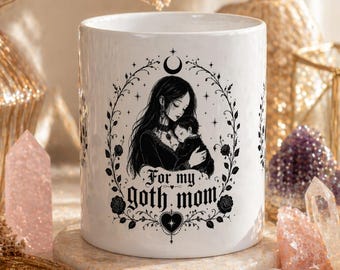 Goth Mom Ritual Mug | Gift for Witchy Mom | Dark Feminine Mug, Gothic Aesthetic Cup, Unique Mother’s Day Gift