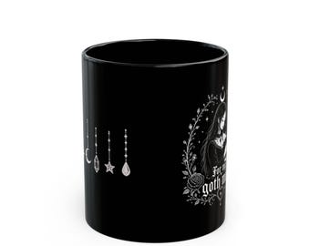 For My Goth Mom Black Mug | Gothic Mother Illustration, 11oz or 15oz