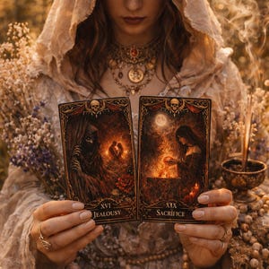 Dark Goddess Oracle Deck Printable | 30 Gothic Oracle Cards | Shadow Work Divination Deck | Witchcraft & Divine Feminine Oracle