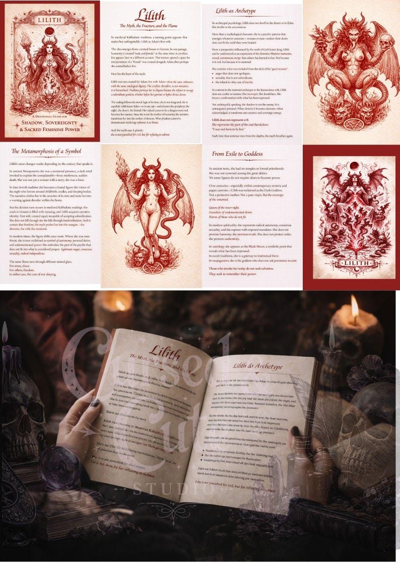 Lilith Ritual Trilogy – Archetype Zine, Devotional Grimoire & Altar ...