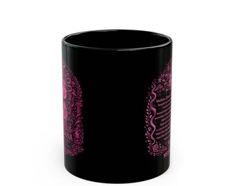 Medusa Mythology Poem Mug | Black Ceramic Coffee Mug