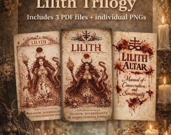 Lilith Ritual Trilogy – Archetype Zine, Devotional Grimoire & Altar Guide | Complete Bundle