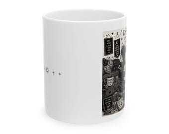 Astrology Constellation Pattern Mug | Celestial Stars Coffee Cup