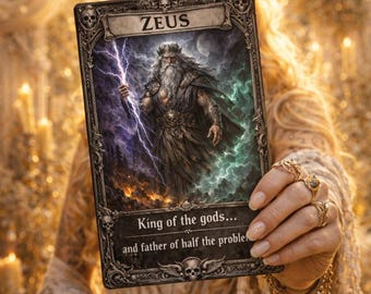 Mythology Gods Tarot Cards PNG Bundle, Oracle Deck Printable, Occult Gothic Tarot Art, Anubis Thor Shiva Set Dionysus, Instant Download