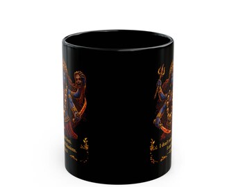 Kali Goddess Illustration Mug | Black Ceramic Coffee Cup
