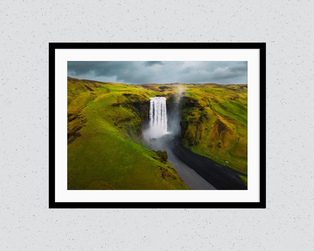 Skógafoss Waterfall in Iceland (landscape) - Fine Art Print for Wall ...