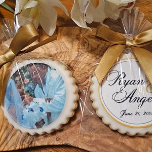 One Dozen Custom Anniversary Cookies, Personalized Edible Photo Anniversary Cookies, Handcrafted Cookies, Customized Anniversary Images