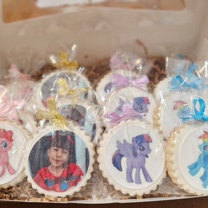 Custom My Little Pony Birthday Cookies, Personalized Edible Photo Birthday Cookies, Handcrafted Cookies, Customized Birthday Images