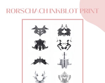 Rorschach Inkblot Print; Inkblot poster; Psychology Print; Therapy Room Art; Psychology Art; Rorschach; Inkblot