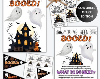 Office Halloween Booed Game Printable, Coworker Treat Tags (Digital Download)