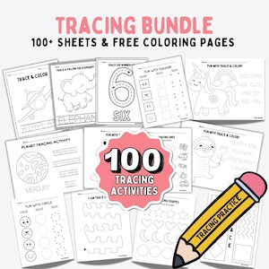 Preschool Line Tracing Worksheets, Lines Trace Pages PRINTABLE, Homeschool Busy Book, Kindergarten Curriculum Learning, Handwriting DOWNLOAD