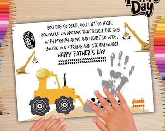 Father’s Day Handprint Poem Printable, DIY Gift for Dad, Daddy, Grandpa, Toddler Keepsake Craft Card Preschool, Father Day Gift DOWNLOAD