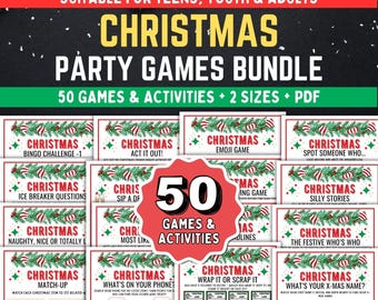 Christmas Party Games MEGA Bundle: 50 Printable Party Games, Activities and Icebreakers (Instant Download)