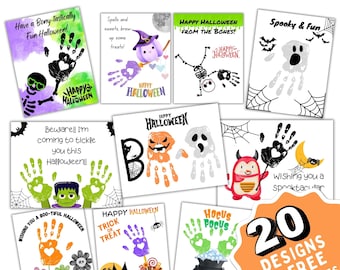 DIY Halloween Handabdruck Handwerk, Halloween Handwerk, Halloween Handabdruck Kunst, Halloween Handabdruck Kunst, Halloween Vorschule, Printable Craft