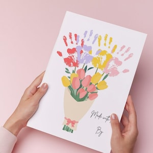 Mother&#39;s Day Handprint, Handprint Craft, Printable Activity for Baby, Mother&#39;s Day Handprint Art, Daycare Activity Toddler Handprint Craft