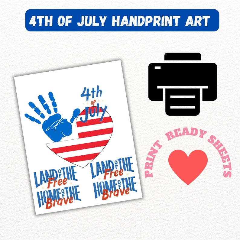 4th of July Handprint Art, 4th of July Activity, Preschool Activity ...