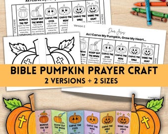 Christian Pumpkin Prayer Craft, Fall Bible Activity for Kids (PDF Download)
