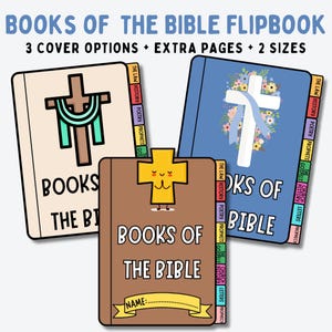 PRINTABLE Books of the Bible DIY Memory Flipbook, Christian Resources, Bible Homeschool Lesson, Kids Church Activity, Kids Bible Learning