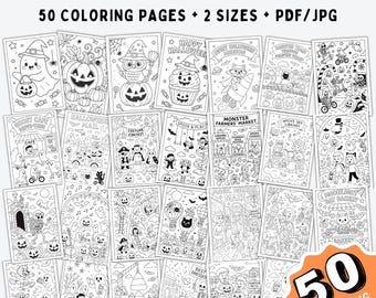 Halloween Malseiten, Halloween Malbuch, Halloween Malvorlagen, Halloween-Aktivitäten, Halloween-Malseiten zum Ausdrucken