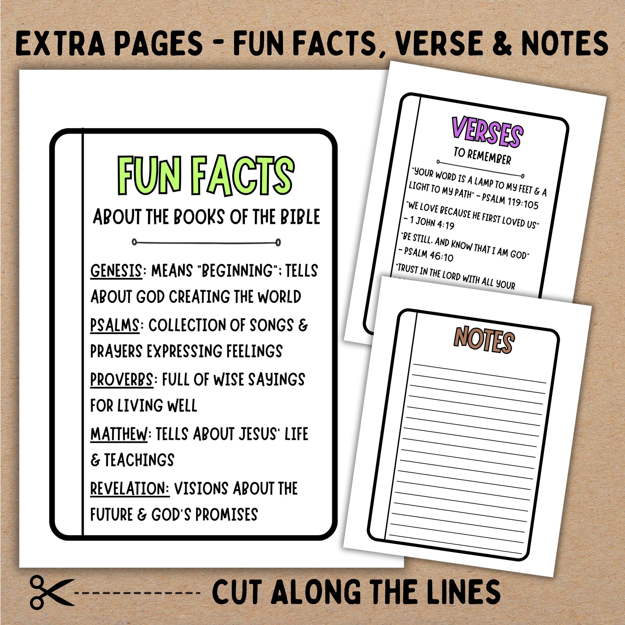Books of the Bible Printable Memory Flipbook | Sunday School Craft ...
