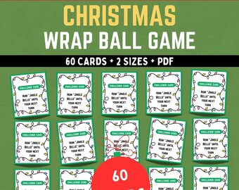 Weihnachten Urlaub Wrap Kugelspiel, Geschenk Austausch Spiel, Urlaub Party Kartenspiel (Digitaler Download)