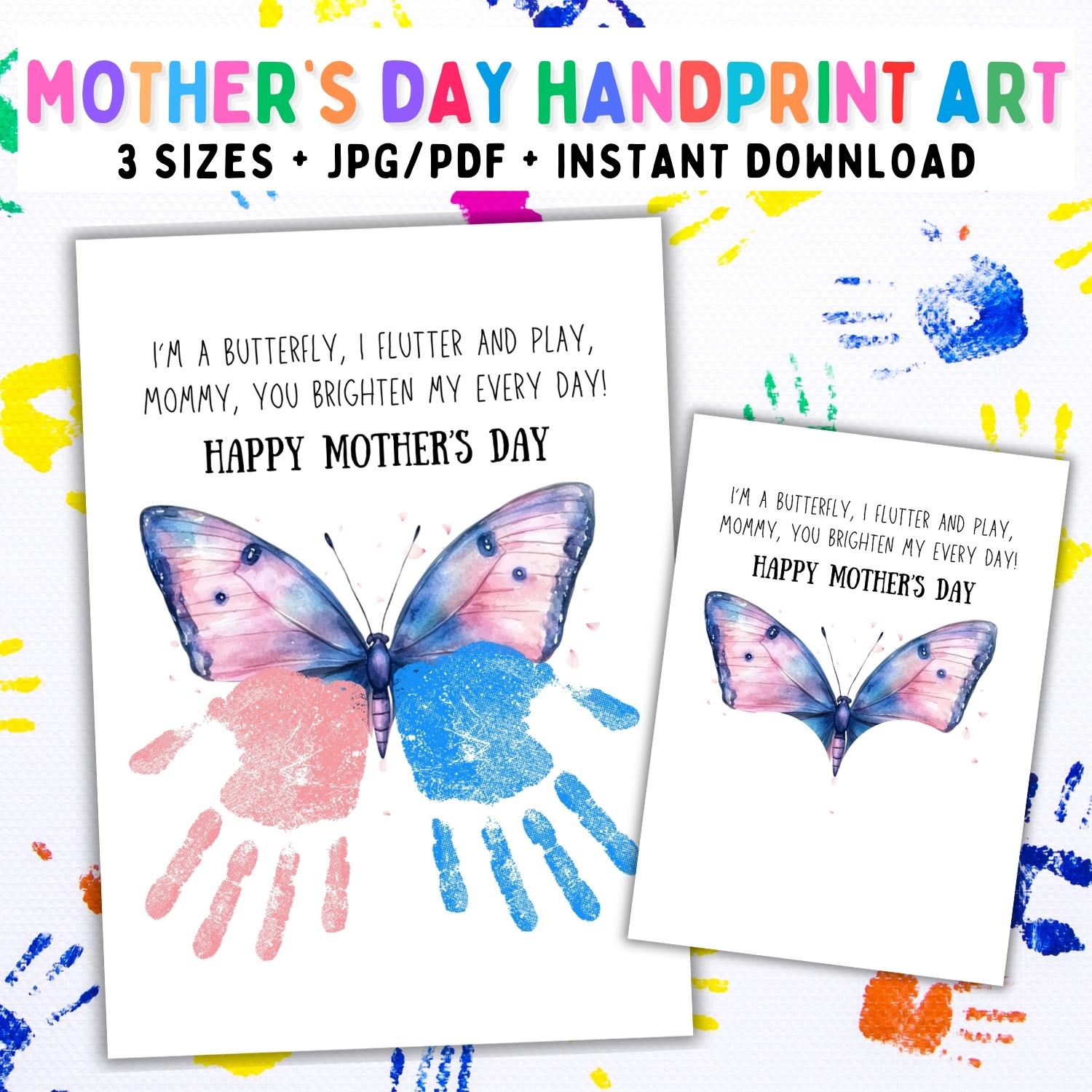 Mothers Day Butterfly Hand Print Poem