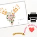 Flower Handprint Craft Art, Printable Handprint Template, Handprint ...