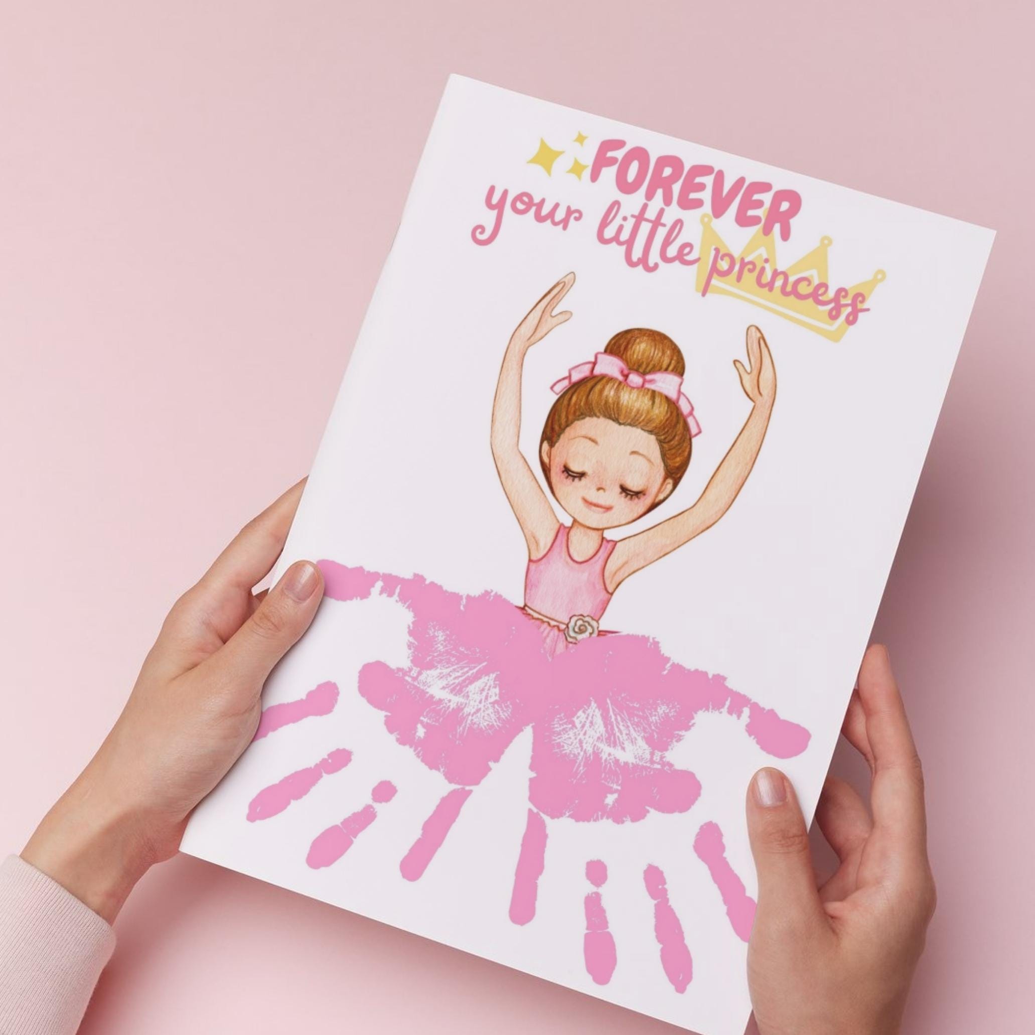 Daddy's Little Princess, Fathers Day Handprint Keepsake For Dad, Handprint DIY Keepsake Card gift Dad, Toddler Craft Activities, Father Day