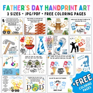 Handabdruck Vorlagen für Papa, Papa Handabdruck Kunst, Vatertag Handabdruck Basteln, Vatertagsgeschenk für Kinder, Handabdruck Basteln für die Kindertagesstätte