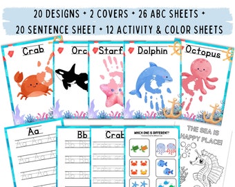 12 Pack animali marini Party Favor Bags Ocean Sea Life Goodie Candy Bags Sotto il mare Party Treat Bags per bambini ragazzi compleanno Baby Shower Supplies
