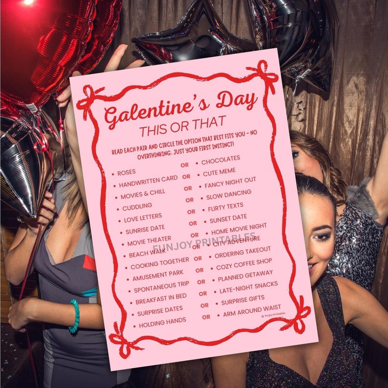 Galentine Games Night for Adults - PRINTABLE Galentine Party Games for Girls, Valentines Day Group Games - Instant Download image 11