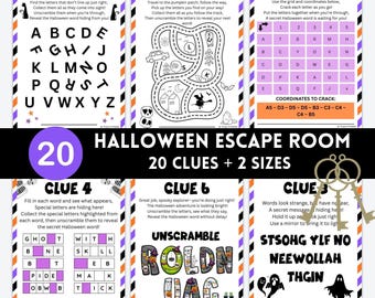 Halloween Indoor Treasure Hunt for Older Kids | 12 Clues, Puzzles (PDF Download)