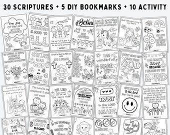 PRINTABLE Christian Bible Verse Homeschool Printable Coloring Page Kid Sunday School Kindergarten Activities Scripture Printable Worksheet