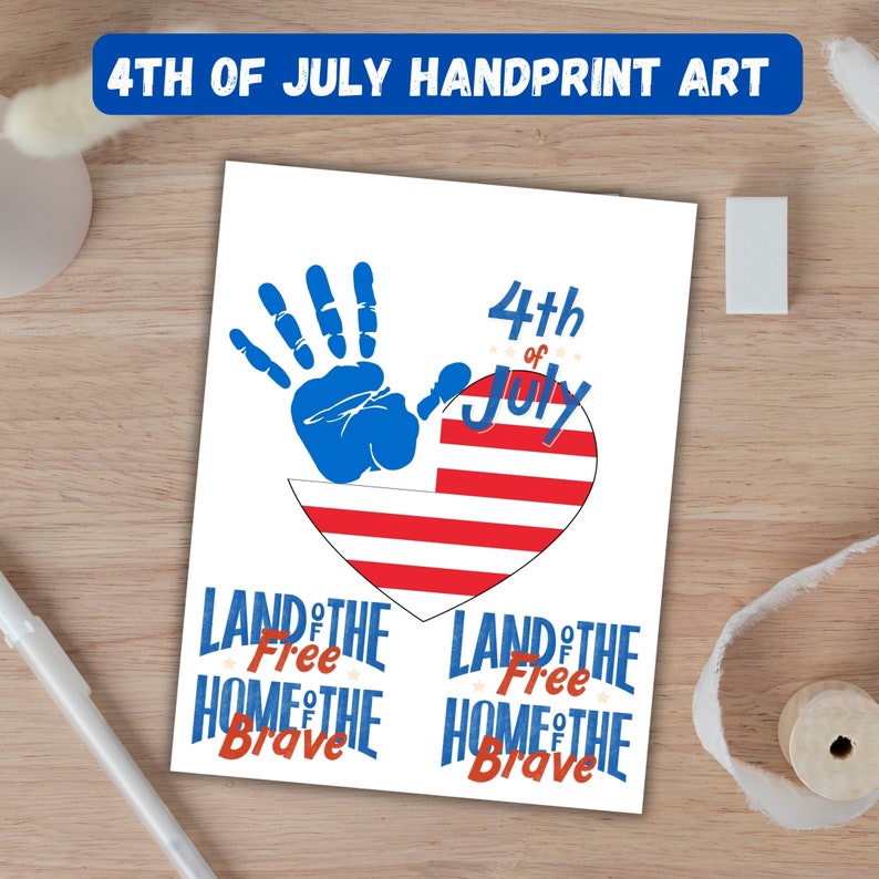 4th of July Handprint Art, 4th of July Activity, Preschool Activity ...