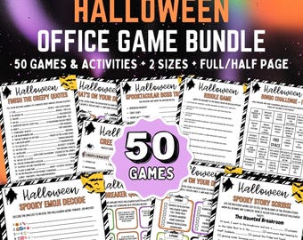 Halloween Office Games BUNDLE, Halloween Office Party, Icebreakers for Work, Halloween Team Building, Workplace Halloween Games, DOWNLOAD