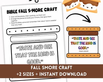 S'mores Fall Craft for Kids | Printable Activity (Digital Download)
