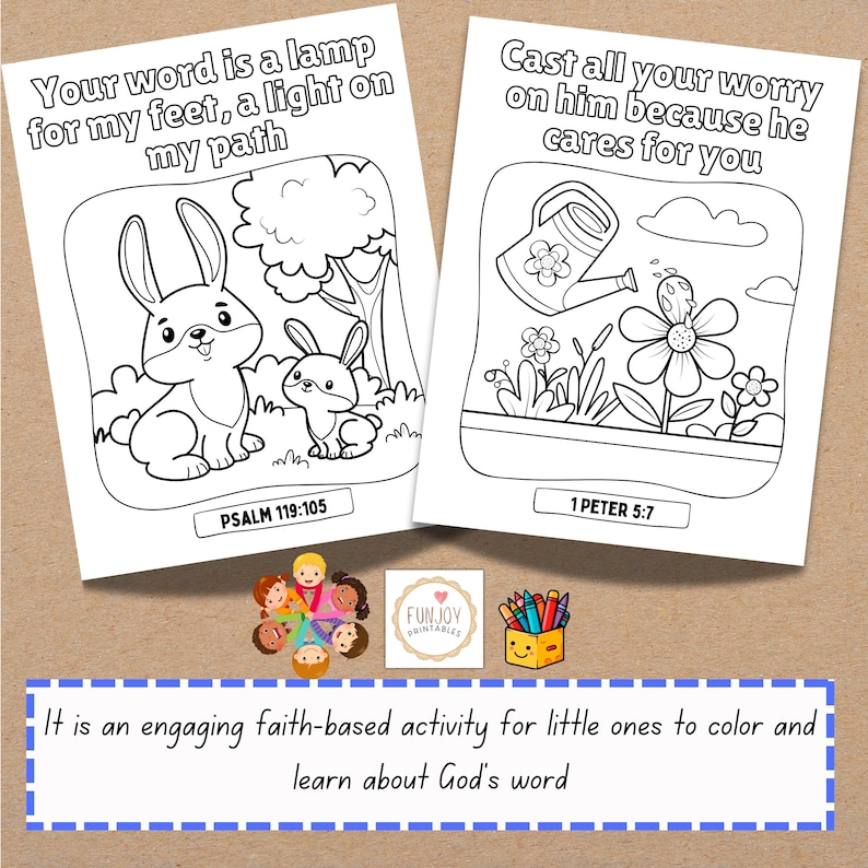 PRINTABLE Bible Verse Coloring Pages for Preschoolers, Preschool Bible ...