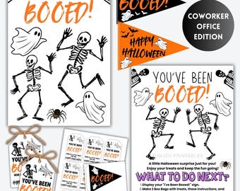 You’ve Been Booed Office Printable, Coworker Halloween Boo Game, I’ve Been Booed Sign, Boo Basket Tags, Halloween Office Game