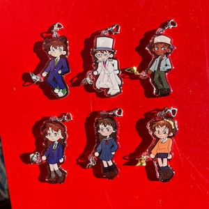 DETECTIVE CONAN Character Couples Charms (Shinichi Kudo, Mouri Ran, Kaito Kid, Nakamori Aoko, Hatori Heiji, Kazuha Toyama)