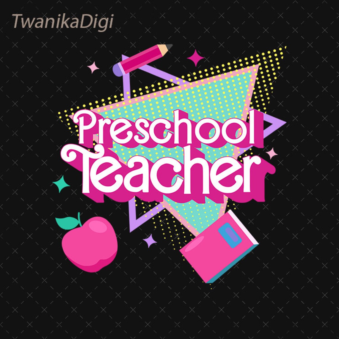 Preschool Teacher Png, Preschool Png, Teacher Png, Pink Teacher Png ...