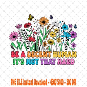 Be A Decent Human It&#39;s Not That Hard Png, LGBT Heart Retro Be A Decent Human Png, Heart Retro Vintage Be A Decent Png, Be Kind Human Png
